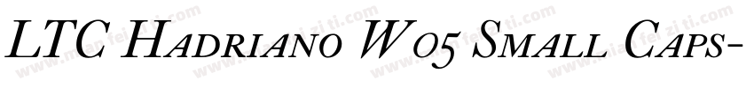 LTC Hadriano W05 Small Caps字体转换